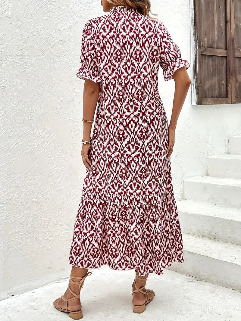 Bianca | Vintage Boho V-Neck Maxi Dress