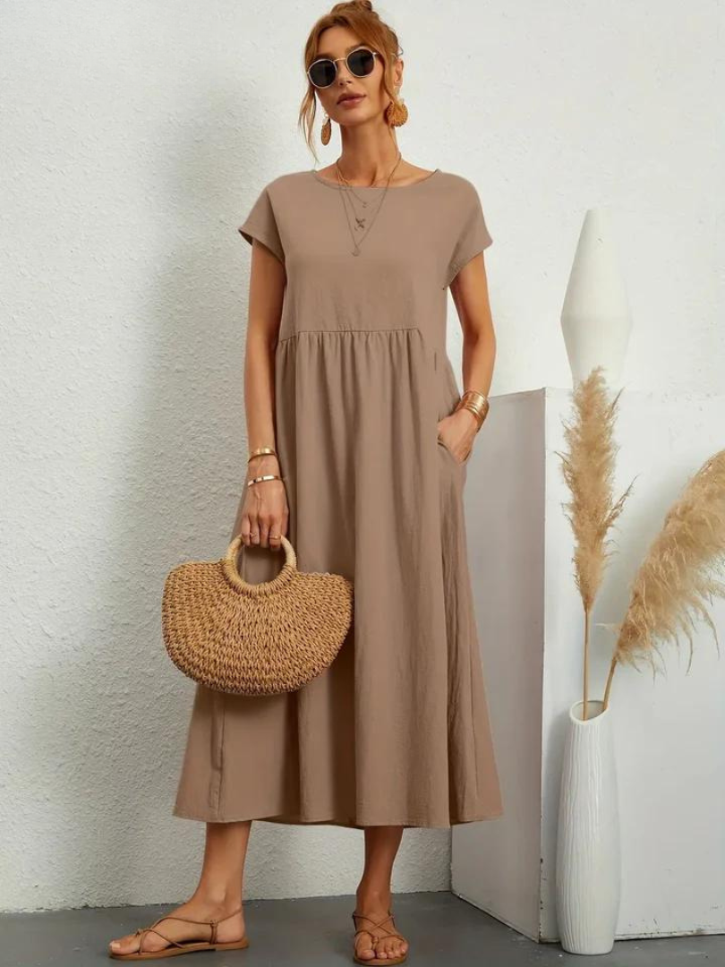Ruby | Essential Elegant Cotton and Linen Dress