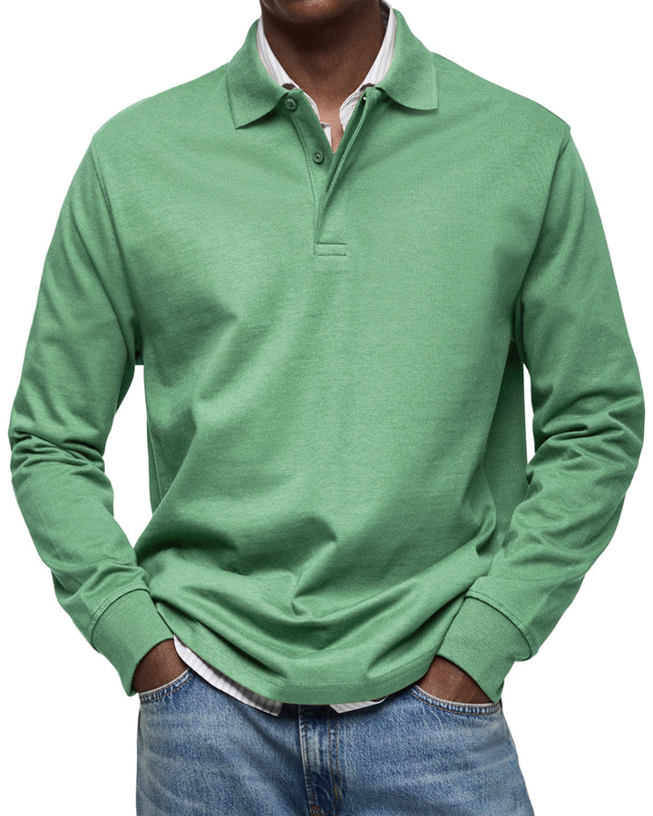 Sebastian | Long-Sleeve Luxury Polo