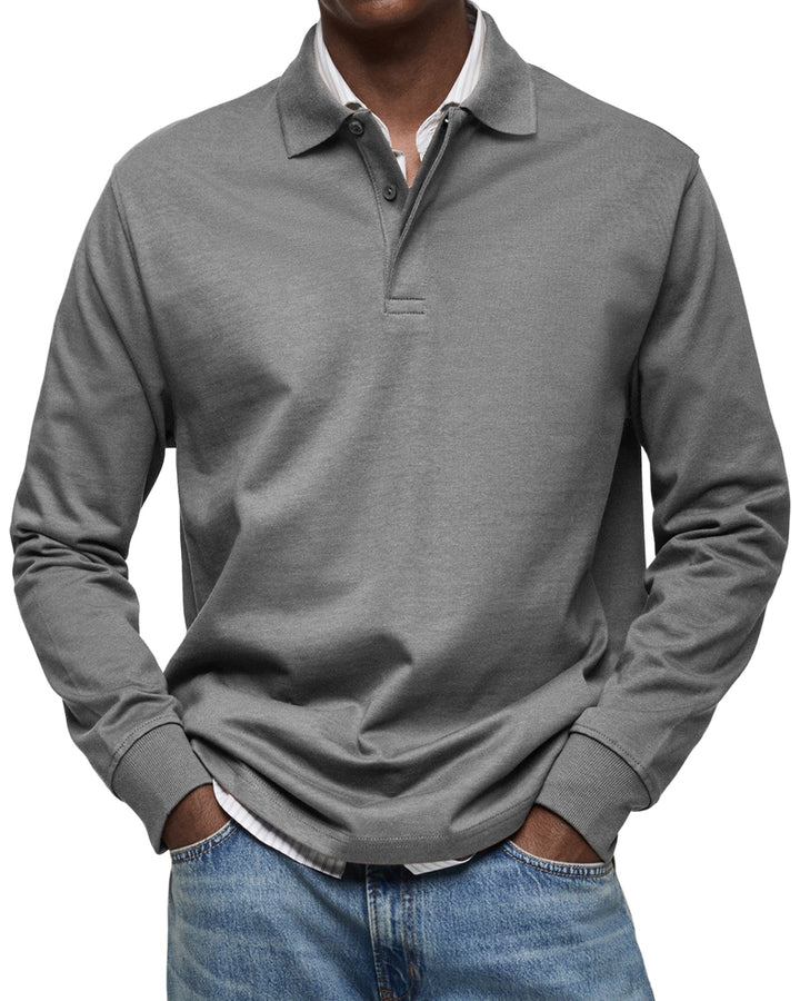 Sebastian | Long-Sleeve Luxury Polo