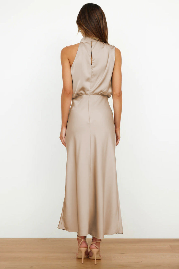 Lydia | Long Halter Neck Dress