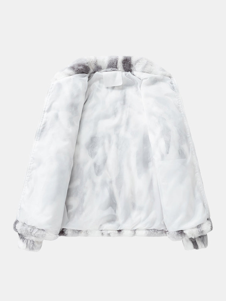 Faux Fur Zip-Up Jacket