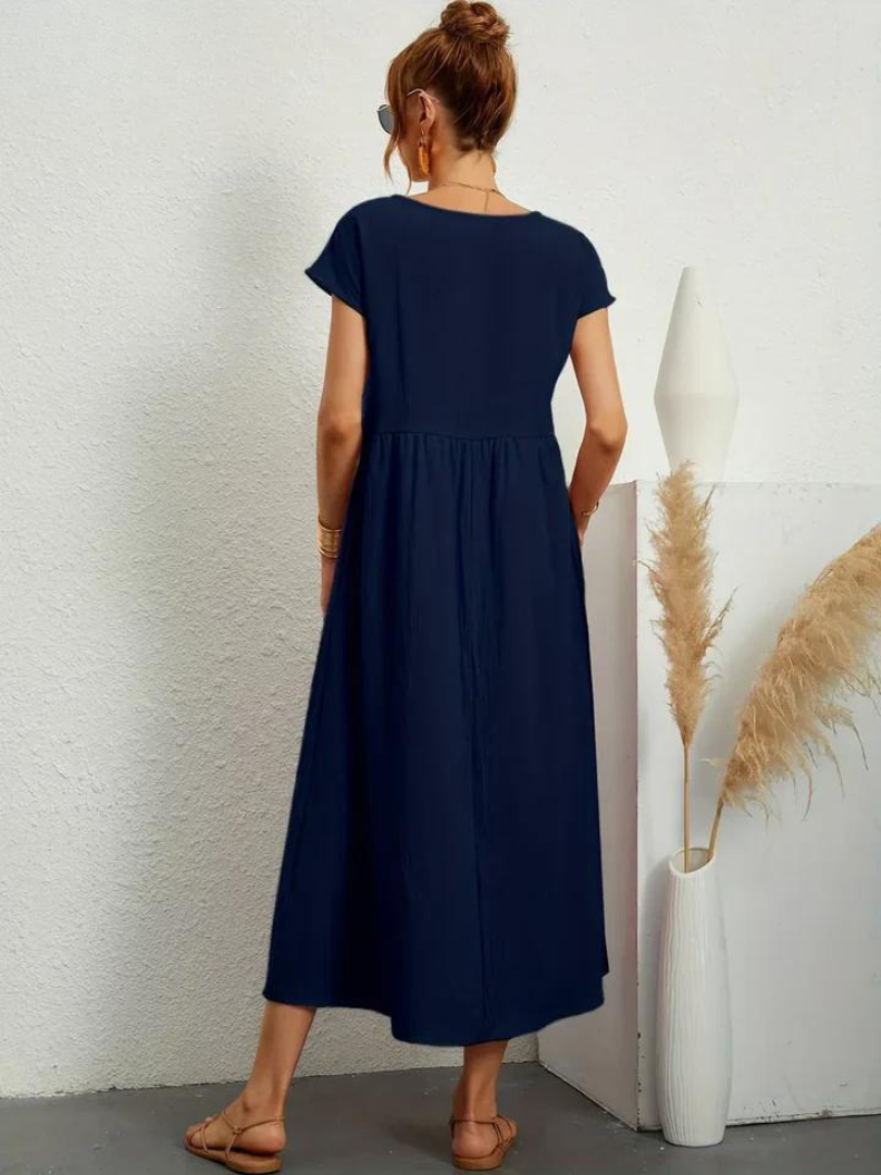 Ruby | Essential Elegant Cotton and Linen Dress