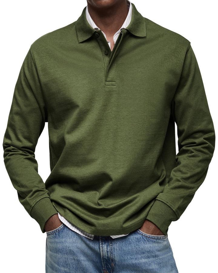 Sebastian | Long-Sleeve Luxury Polo