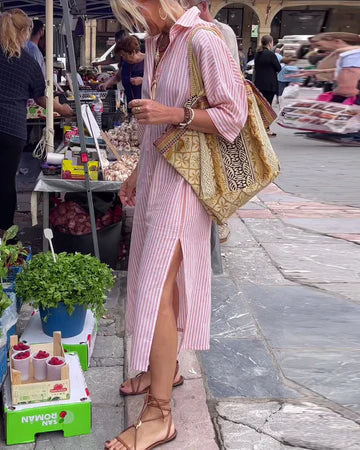 Colen | Striped Shirt Dress with Timeless Ease