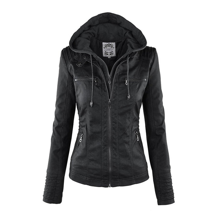 Aven | Modern Hooded Leather Jacket
