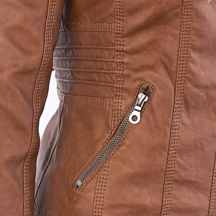 Aven | Modern Hooded Leather Jacket