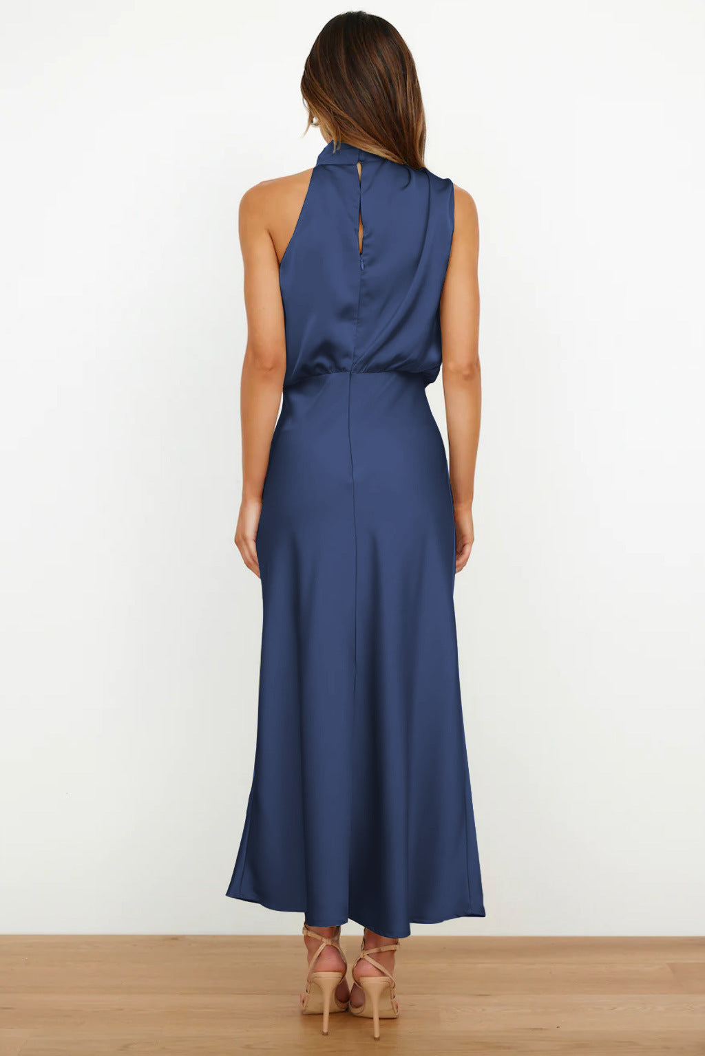 Lydia | Long Halter Neck Dress