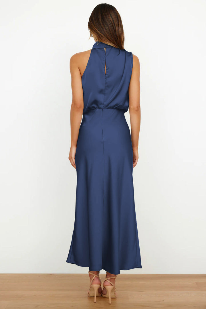 Lydia | Long Halter Neck Dress