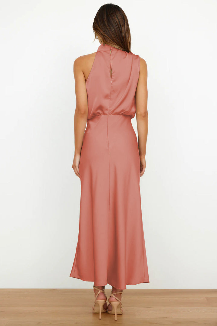 Lydia | Long Halter Neck Dress