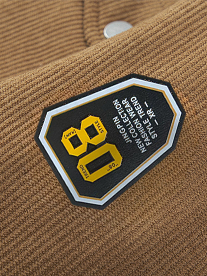 Teddy Lined Zipper Corduroy Jacket