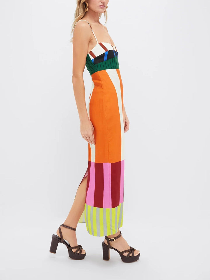 Paloma | Striped Empire-Waist Maxi Dress