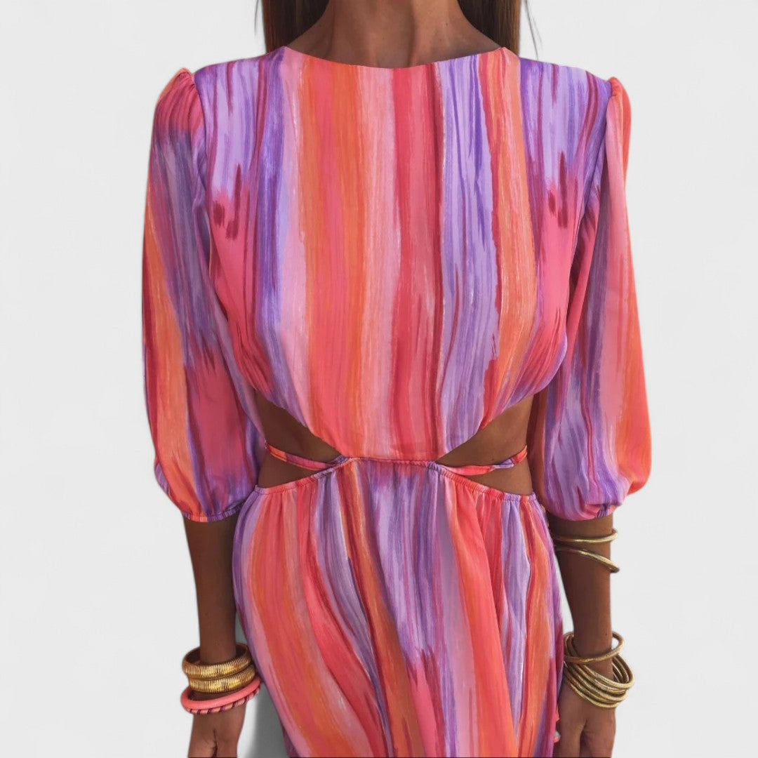 Lorena | Elegant Cut-Out Maxi Dress