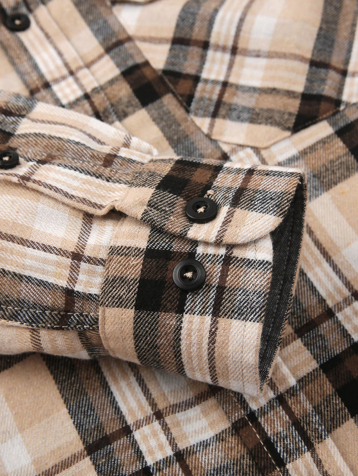 Flannel Plaid Button Up Shirt