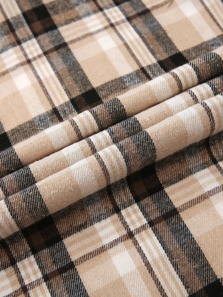 Flannel Plaid Button Up Shirt