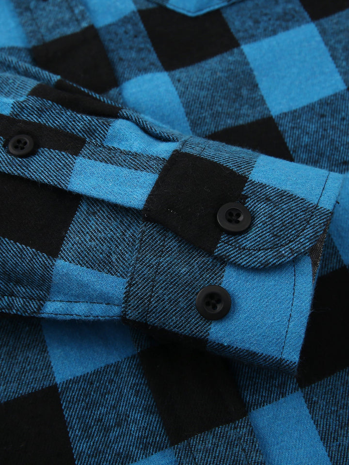 Flannel Plaid Button Up Shirt