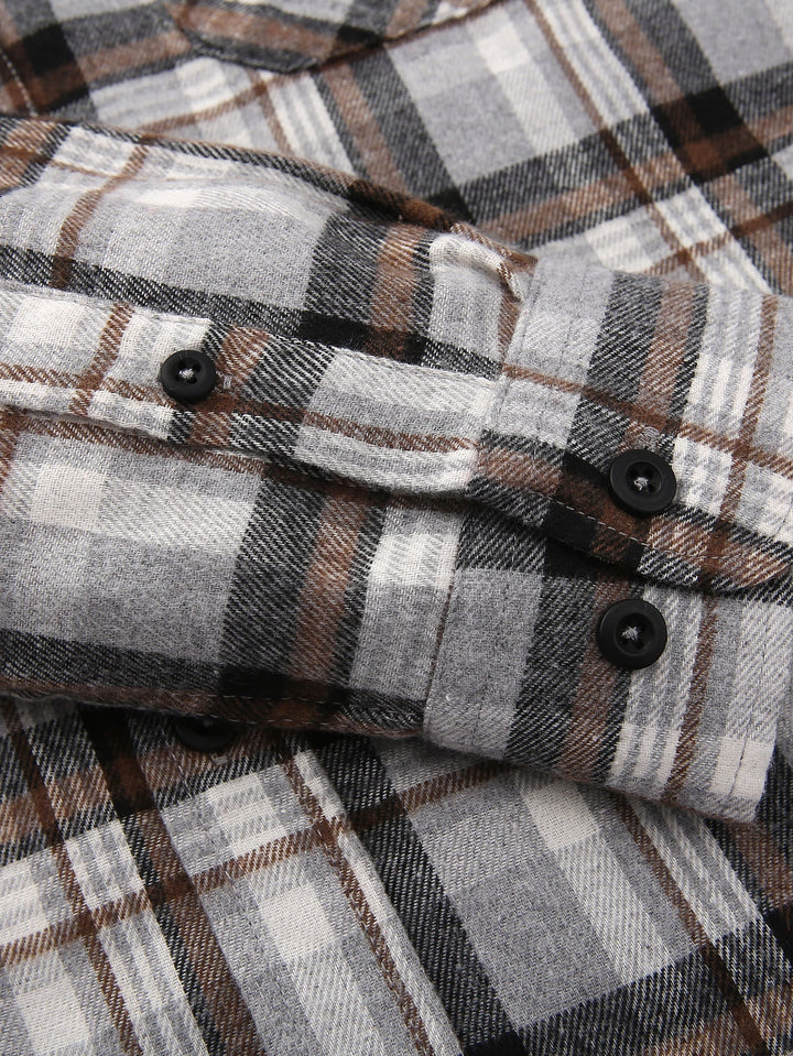 Flannel Plaid Button Up Shirt