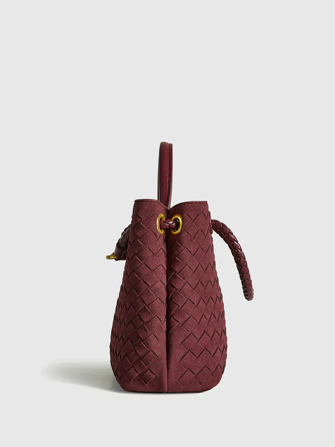 Always Chic Suede Woven Tote Bag