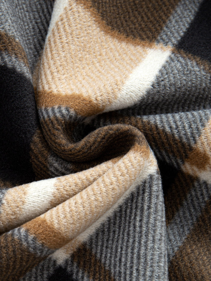 Flannel Fleece Lined Zip Up Hooded Shirt