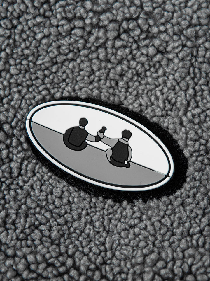 Color Block Teddy Zip-Up Jacket