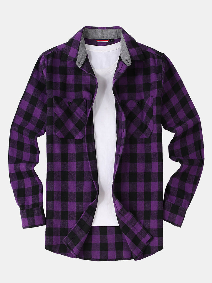 Flannel Plaid Button Up Shirt