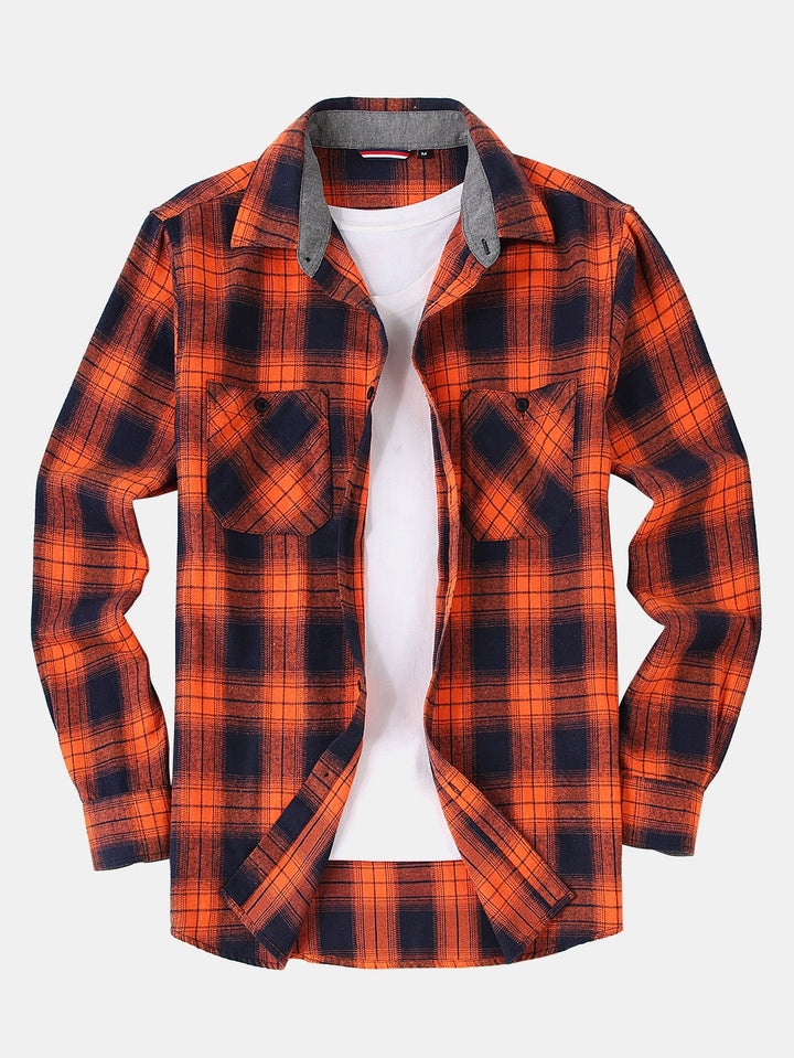 Flannel Plaid Button Up Shirt