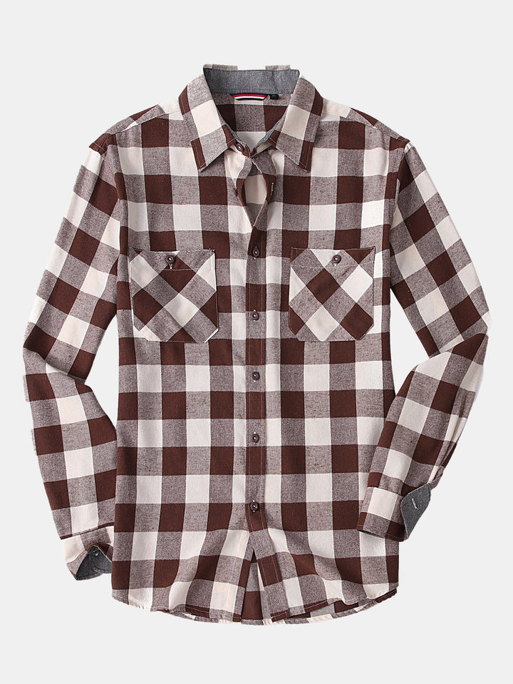 Flannel Plaid Button Up Shirt