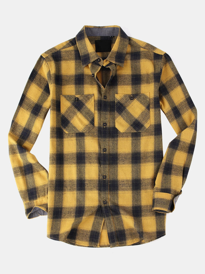 Flannel Plaid Button Up Shirt