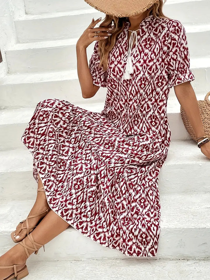 Bianca | Vintage Boho V-Neck Maxi Dress