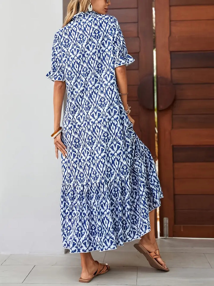 Bianca | Vintage Boho V-Neck Maxi Dress