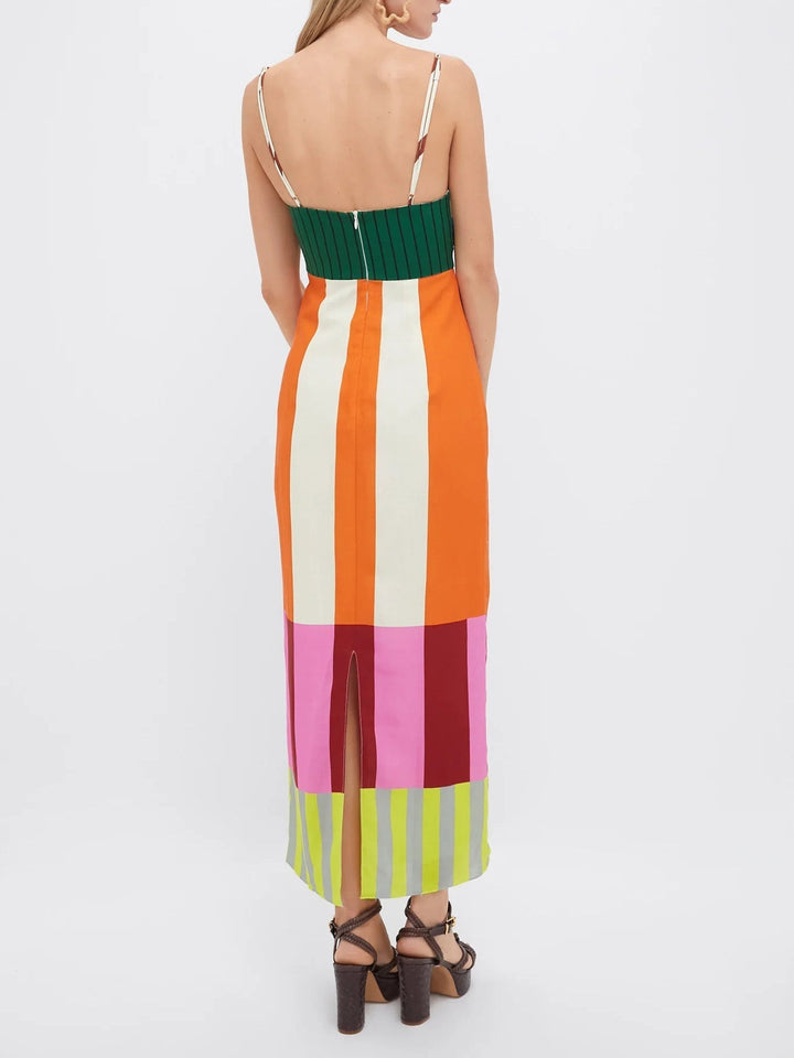 Paloma | Striped Empire-Waist Maxi Dress