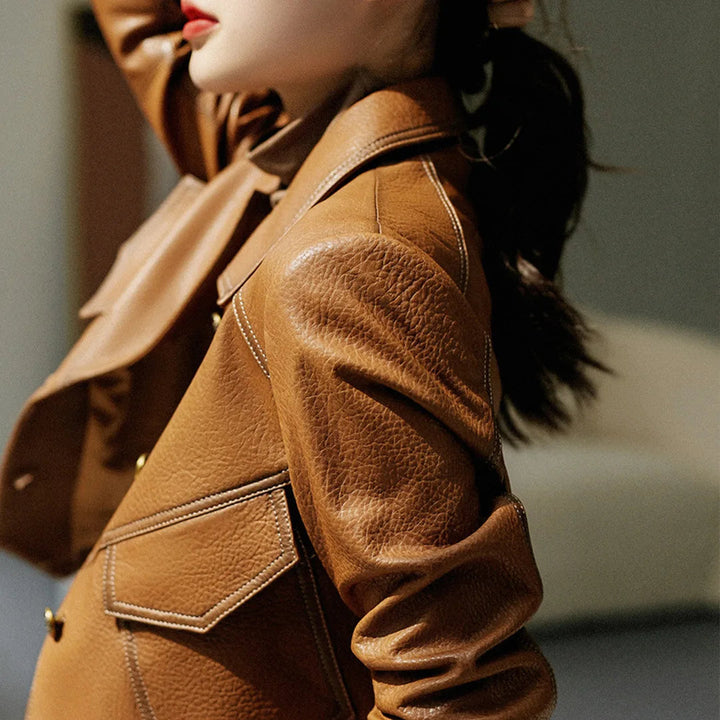 Elara | Premium Spring Leather Jacket