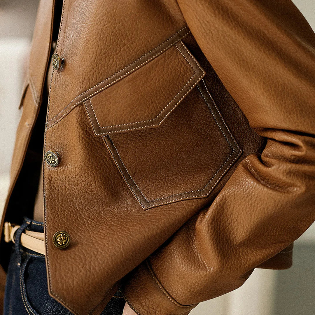 Elara | Premium Spring Leather Jacket