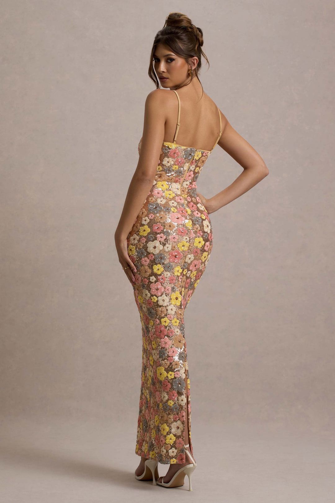 Vivianne Floral Sequin Maxi Dress